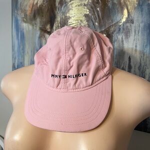 Tommy Hilfiger cotton logo adjustable baseball cap in pink lightweight hat summe